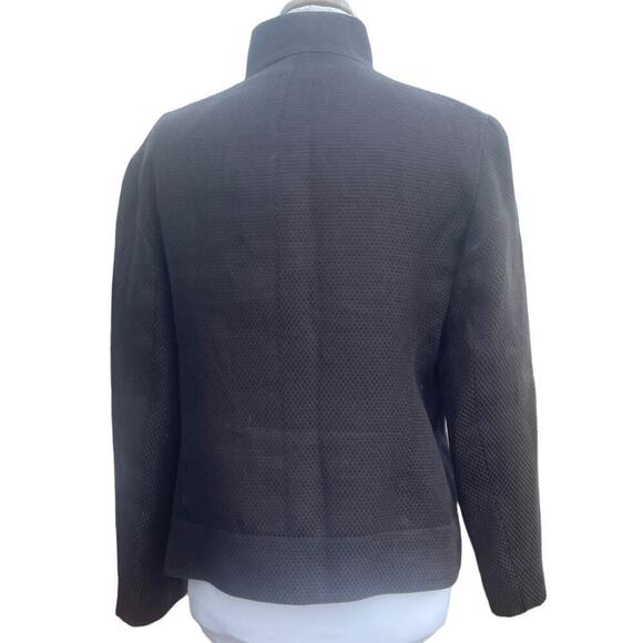 Lafayette 148 New York Brown Linen/Cotton Blend Blazer - Picture 3 of 15